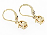 Pre-Owned Strontium Titanate 18k yellow gold over sterling silver earrings 1.90ctw.