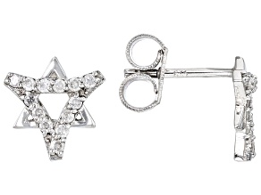 Pre-Owned White Diamond Platinum Over Sterling Silver Stud Earrings 0.25ctw