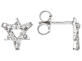 Pre-Owned White Diamond Platinum Over Sterling Silver Stud Earrings 0.25ctw