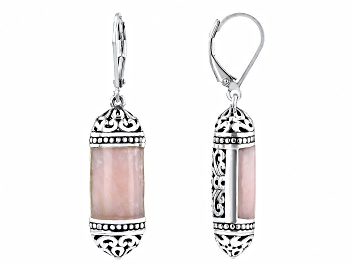Picture of Pre-Owned Pink Opal Sterling Silver Earrings