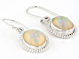 Pre-Owned Multicolor Ethiopian Opal Sterling Silver Dangle Earrings 3.40ctw