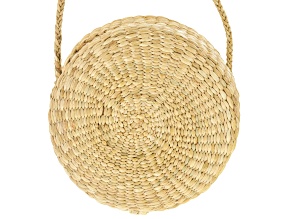 Pre-Owned Pacific Style™ Round Rattan Clutch Purse, 7.5" Round