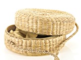 Pre-Owned Pacific Style™ Round Rattan Clutch Purse, 7.5" Round