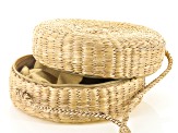 Pre-Owned Pacific Style™ Round Rattan Clutch Purse, 7.5" Round