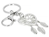 Pre-Owned Silver Tone Heart Key Chain