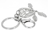 Pre-Owned Silver Tone Heart Key Chain