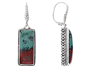 Pre-Owned Multi-Color Chrysocolla Sanora Sterling Silver Earrings