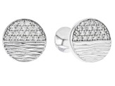 Pre-Owned White Diamond 14k White Gold Cufflinks 0.60ctw