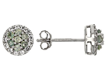 Picture of Pre-Owned Green Chrysoberyl 10k White Gold Earrings .50ctw