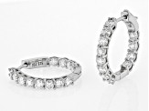Pre-Owned Moissanite Platineve Inside Out Hoop Earrings 2.40ctw D.E.W