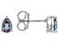 Pre-Owned Lab Created Alexandrite Rhodium Over Sterling Silver June Birthstone Earrings 0.82ctw