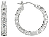 Pre-Owned Moissanite Platineve Inside Out Hoop Earrings 3.84ctw DEW