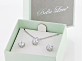 Pre-Owned White Cubic Zirconia Platinum Over Sterling Silver Jewelry Boxed Set 4.00ctw