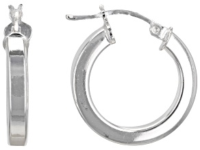 Pre-Owned Sterling Silver 13/16" Square Tube Hoop Earrings