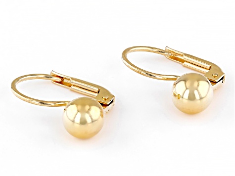 Pre-Owned 18k Yellow Gold Over Sterling Silver Ball Earrings