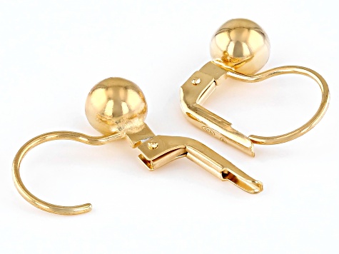 Pre-Owned 18k Yellow Gold Over Sterling Silver Ball Earrings