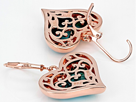 Pre-Owned  Heart Shape Turquoise Copper Earrings