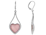 Pre-Owned Pink Opal Sterling Silver Dangle Earrings