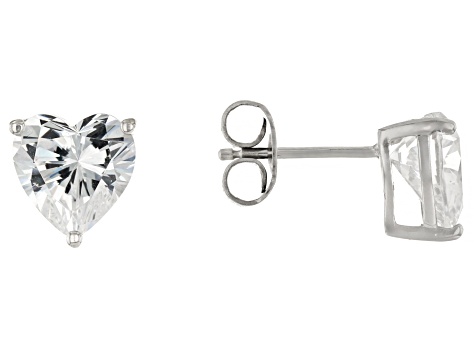 Pre-Owned White Cubic Zirconia Platinum Over Sterling Silver Perfect Cut Stud Set 14.92ctw