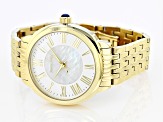 Pre-Owned Judith Ripka Goldtone Stainless Steel Luella Watch With Mother-of-Pearl Dial