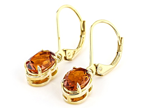 Pre-Owned Orange Madeira Citrine 18k Yellow Gold Over Sterling Silver Earrings 1.70ctw