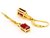 Pre-Owned Red Mahaleo® Ruby 18K Yellow Over Sterling Silver Dangle Earrings 2.31ctw
