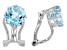 Pre-Owned Sky Blue Topaz Rhodium Over Sterling Silver December Birthstone Clip-On Earrings 2.81ctw