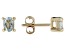 Pre-Owned Blue Aquamarine 10k Yellow Gold Children's Stud Earrings 0.26ctw