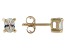 Pre-Owned White Zircon 10k Yellow Gold Children's Stud Earrings 0.41ctw