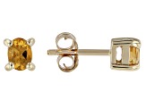 Pre-Owned Yellow Citrine 10k Yellow Gold Children's Stud Earrings 0.34ctw