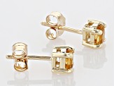Pre-Owned Yellow Citrine 10k Yellow Gold Children's Stud Earrings 0.34ctw
