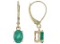 Pre-Owned Green Sakota Emerald 10k Yellow Gold Earrings 1.28ctw