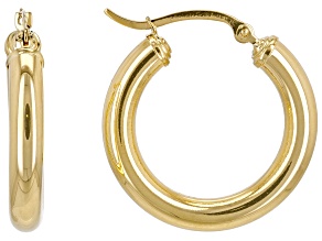 Pre-Owned 14k Yellow Gold 1" Hoop Earrings