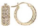 Pre-Owned Candlelight Diamonds™ 10k Yellow Gold Hoop Earrings 0.85ctw