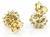 Pre-Owned Candlelight Diamonds™ 14k Yellow Gold Over Sterling Silver Cluster Stud Earrings 0.75ctw