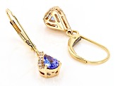 Pre-Owned Blue Tanzanite 10k Yellow Gold Earrings 0.81ctw