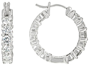 Pre-Owned Moissanite Platineve Inside Out Hoop Earrings 5.06ctw D.E.W