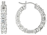 Pre-Owned Moissanite Platineve Inside Out Hoop Earrings 5.06ctw D.E.W