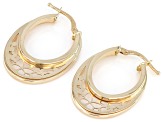 Pre-Owned 14k Yellow Gold Butterfly Cut-Out Hoop Earrings