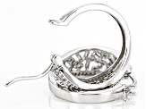 Pre-Owned White Diamond 10k White Gold Hoop Earrings 0.65ctw
