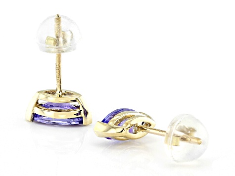 Pre-Owned Blue Tanzanite 10k Yellow Gold Earrings 0.69ctw