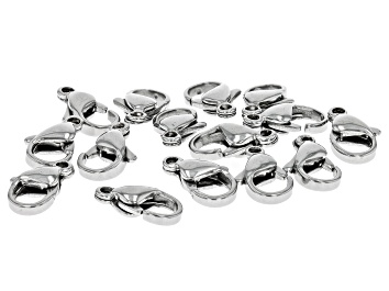 Picture of Pre-Owned Stainless Steel Lobster Clasps appx 12mm in Size appx 15 Pieces in Total