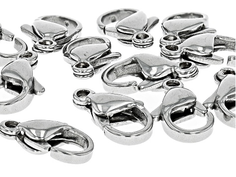 Pre-Owned Stainless Steel Lobster Clasps appx 12mm in Size appx 15 Pieces in Total