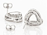 Pre-Owned White Diamond 10k White Gold Drop Earrings 1.00ctw