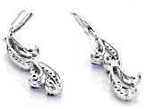 Pre-Owned Tanzanite Rhodium Over Sterling Silver Dangle Earrings 1.87ctw
