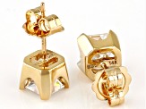 Pre-Owned Moissanite 14k Yellow Gold Stud Earring 1.68Ctw