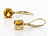 Pre-Owned Golden Citrine 10k Yellow Gold Dangle Earrings 2.07ct
