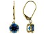 Pre-Owned Blue Topaz 10k Yellow Gold Dangle Earrings 2.86ctw
