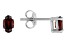 Pre-Owned Red Rhodium Over Sterling Silver January Birthstone Stud Earrings 1.02ctw