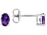 Pre-Owned Purple Amethyst Rhodium Over Sterling Silver February Birthstone Stud Earrings 0.77ctw